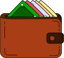 Money in Wallet Illustration