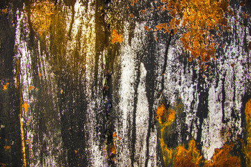 Old cracked paint in craquelure on a rusty metal surface Grunge rusted metal texture. Rusty corrosion and oxidized background. Worn metallic iron rusty metal background.