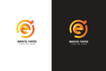 E letter modern logo 