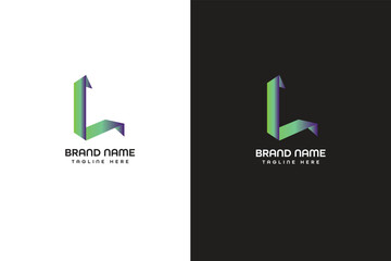 L letter modern logo 