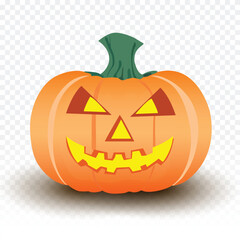 halloween pumpkin with transparent background
