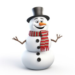 Cheerful snowman