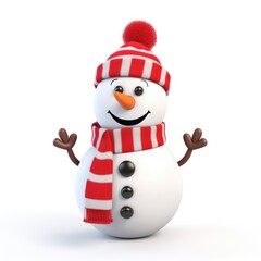 Snowman on an empty background.