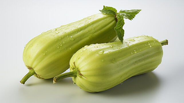 zucchini on a white background UHD wallpaper Stock Photographic Image 