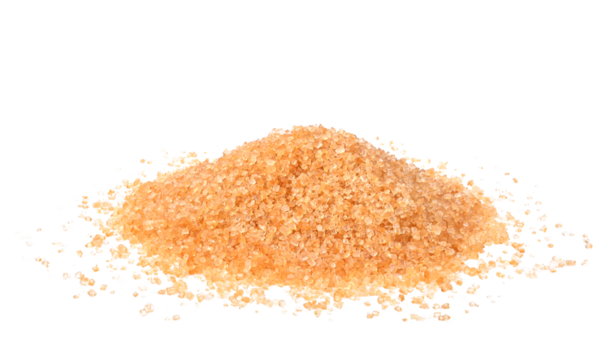 Brown sugar on transparent png