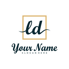 Letter LD logo design vector. Luxury LD logo design template concept