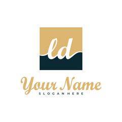Letter LD logo design vector. Luxury LD logo design template concept