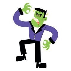 vector monster boy cartoon halloween illustration isolated