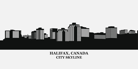Obraz premium Halifax City Skyline Silhouette