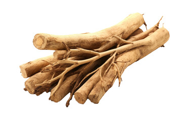 Close up Licorice roots isolated on transparent background, Asian organic Herb and spice concept, Natural organic healthy plant. - obrazy, fototapety, plakaty