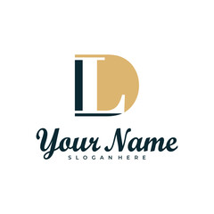 Letter LD logo design vector. Luxury LD logo design template concept