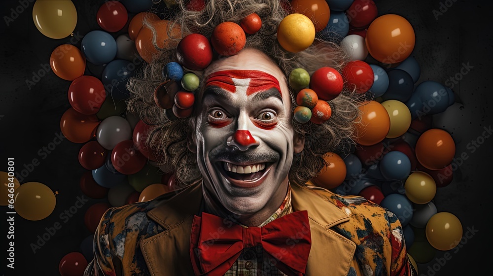 Canvas Prints Clown Man Happy