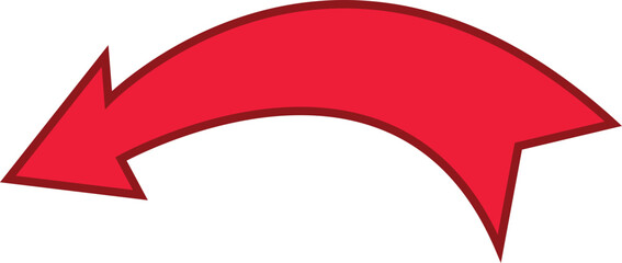 Red colored arrows outline icon, Arrow symbol isolated on white background. Best use for social media, marketing, advertisement and direction.