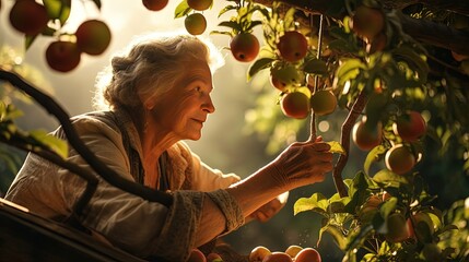 Old Woman Harvest Garden