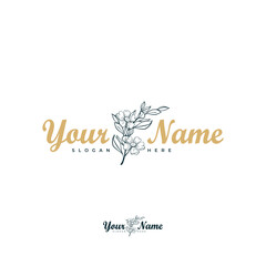 Elegant Rose Flower logo design vector. Minimalist Rose Flower logo design template concept