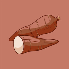 cassava vector illustration