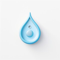 Water Droplet mascot for a company 3D logo. Generative AI