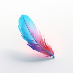 Feather mascot for a company 3D logo. Generative AI