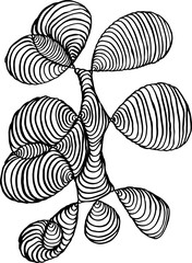  Wavy line art, curved smooth design. Abstract wavy loop on white background isolated. EPS 10 vector illustration.