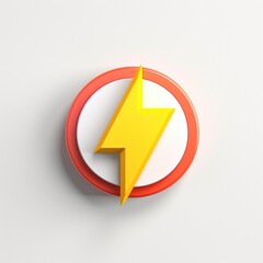 Lightning Bolt mascot for a company 3D logo. Generative AI