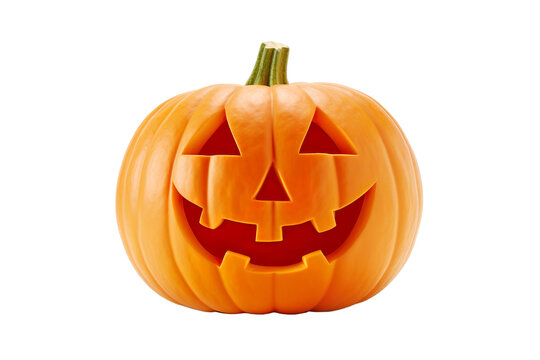 Scary Halloween pumpkin in a dark black background