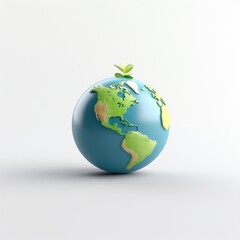 Obraz premium Earth mascot for a company 3D logo. Generative AI
