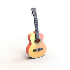 Guitar mascot for a company 3D logo. Generative AI