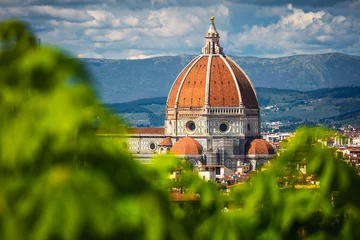 Fotobehang The Brunelleschi Dome, Cathedral of Santa Maria del Fiore in Florence, Italy © danieleorsi