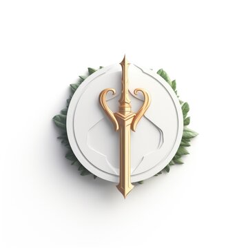 Sword mascot for a company 3D logo. Generative AI