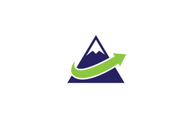 Simple Peak Arrow growth logo design