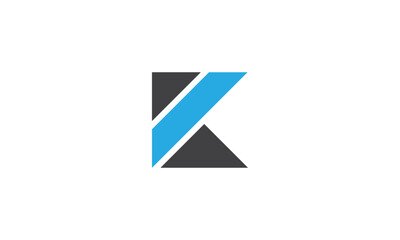 Letter k stripes logo design 