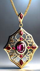 Delicate Beauty: The Allure of Fine Jewelry Necklaces.(Generative AI)