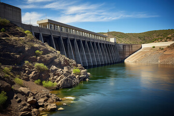 The Big hydroelectric farm at the lake.
