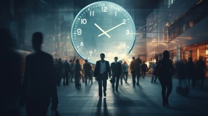 time lapse of people walking in the city