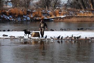 Waterfowl hunting on teh Platte River