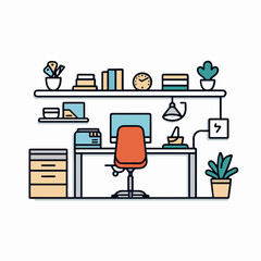 work on office doodle art