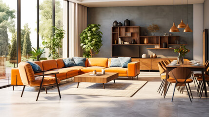 Inneneinrichtung in einem modernen Haus. Generiert mit KI