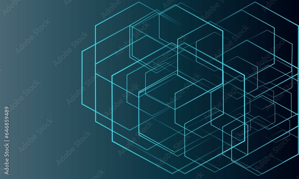 Wall mural ai generated illustration of a vibrant geometric design background