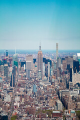 New York City Manhattan with the Empire State Building in the Center of the Vertical Frame