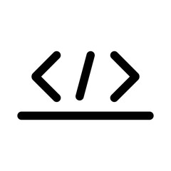 Coding icon vector, coding icon flat trendy style illustration isolated on white background.