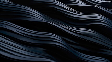 Abstract black geometric wallpaper for modern interior design, AI-generated.