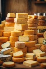 lots of types yummy cheese slices in good quality rich colors