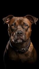 Obraz premium American Staffordshire Terrier: Loyalty and Courage Embodied in One Breed with AI-generated