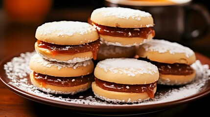 Sweet Temptation: Discover the Delicious Alfajores! AI generated illustration