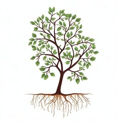 Obraz premium Isolated tree on white background.