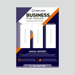 Flat abstract business conference flyer template