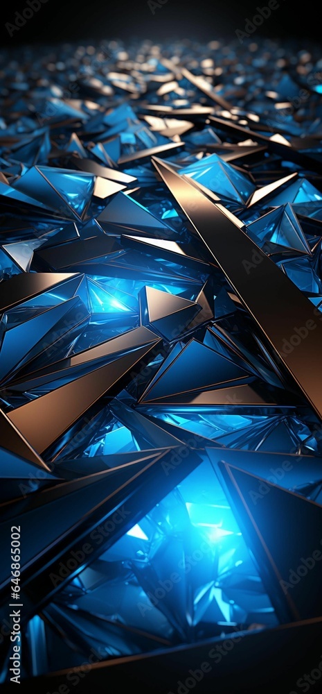 Poster ai generated illustration of a vibrant and abstract background of geometric patterns