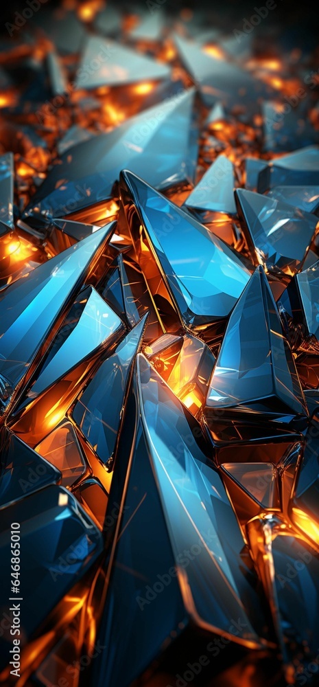 Poster ai generated illustration of a vibrant and abstract background of geometric patterns