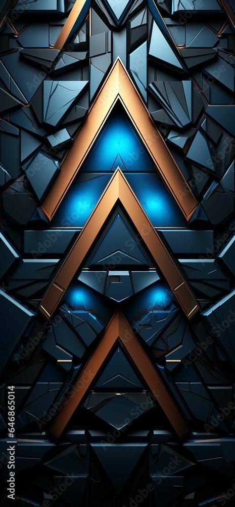 Poster ai generated illustration of a vibrant and abstract background of geometric patterns