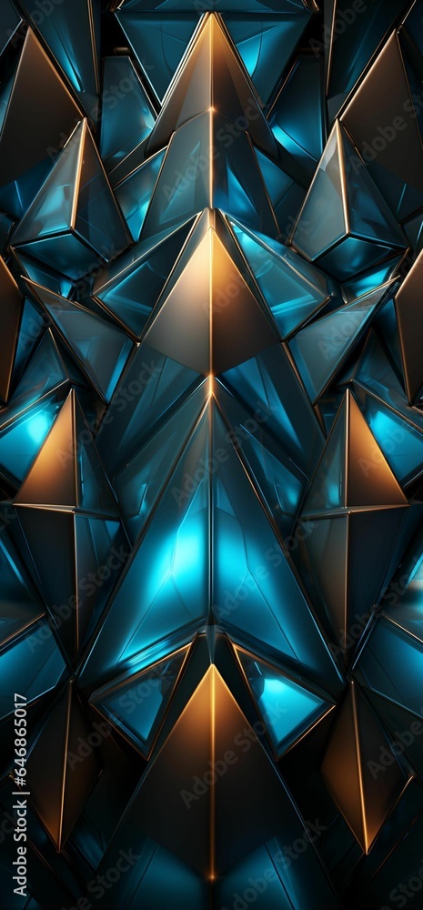 Aufkleber ai generated illustration of a vibrant and abstract background of geometric patterns